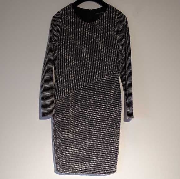 Banana Republic Black & White Midi Dress - Picture 2 of 9